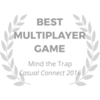 award-wreath_mind-the-trap_best-multiplayer-game_gray